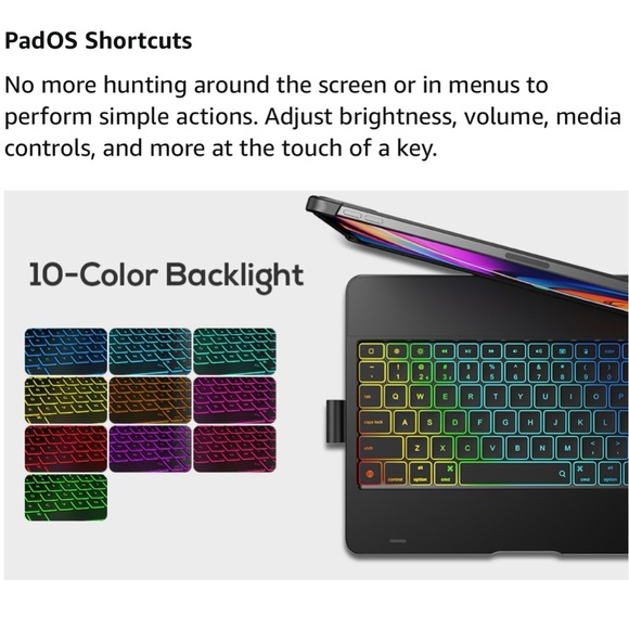 typecase iPad Flexbook Wireless Backlit Keyboard Case(10.9”, 2022), 360°NIB - Picture 4 of 17